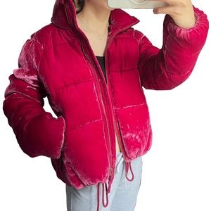 Odd Molly velvet puffer coat